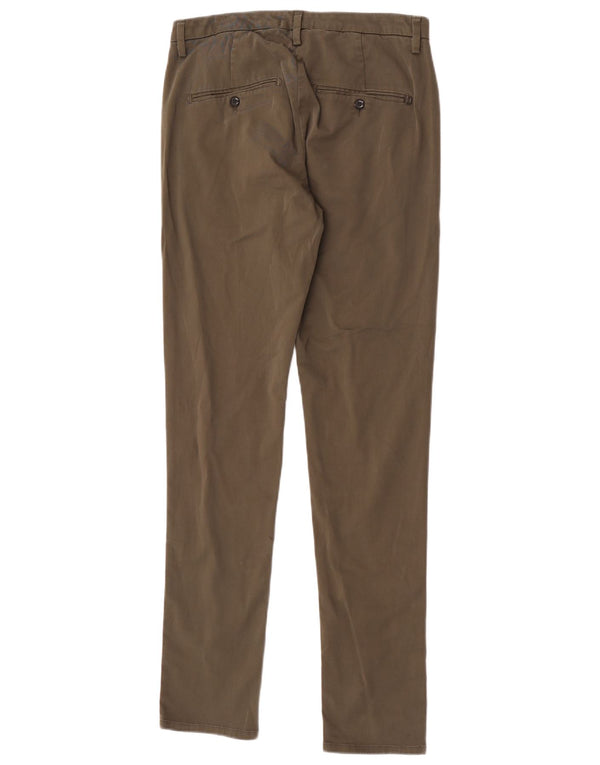 Męskie spodnie typu slim chino Dondup W33 L33, bawełna khaki