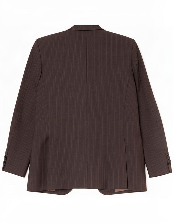 Chaqueta tipo blazer de 3 botones para hombre Trussardi IT 52 XL Lana virgen a rayas grises