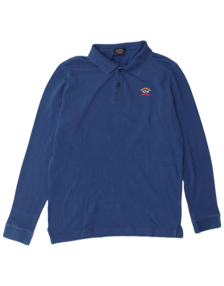 Paul & Shark Mens Yachting Long Sleeve Polo Shirt Medium Blue