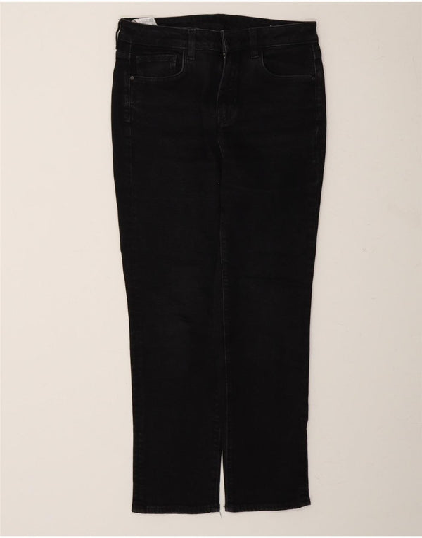 MASSIMO DUTTI Womens Mid Rise Slim Jeans EU 38 Small W28 L27 Black Cotton