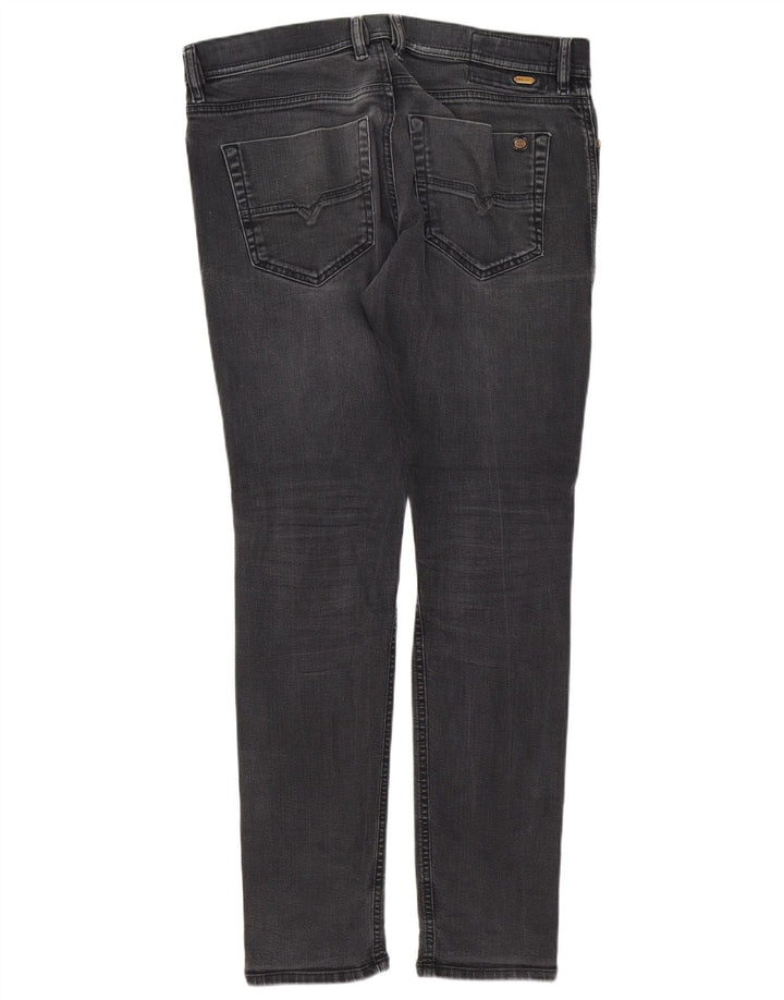 Diesel Mens Carrot Slim Jeans W32 L32 Grey Cotton