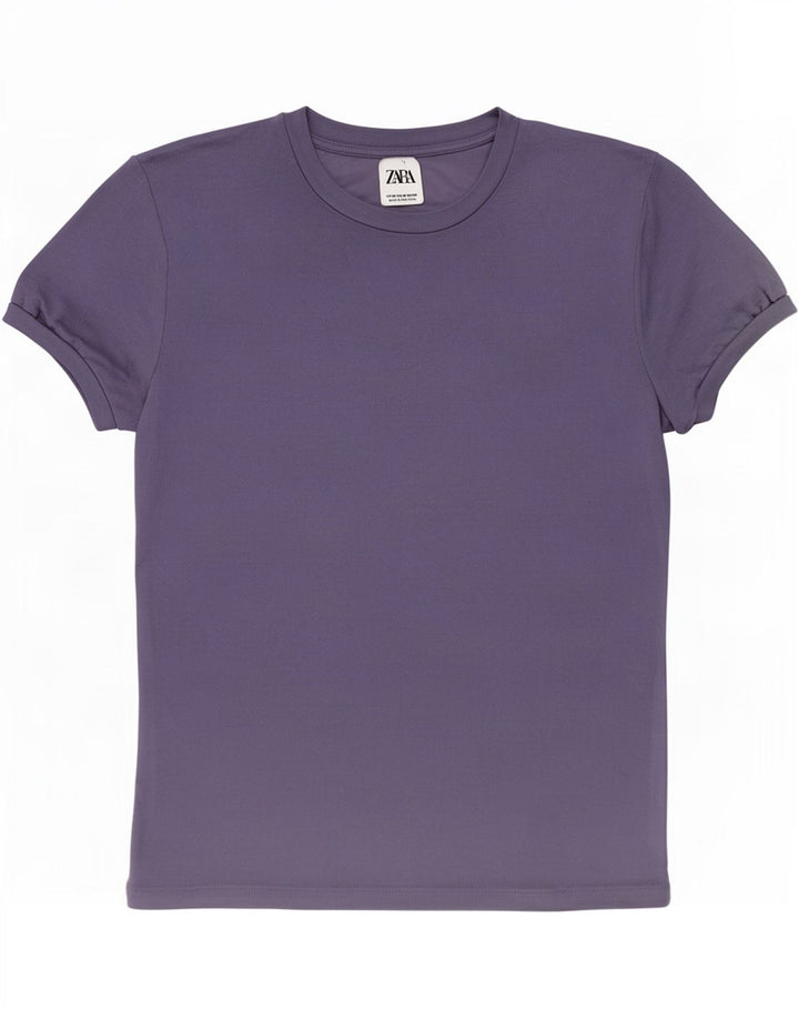 Zara Herren T-Shirt Top Mittelblaue Viskose