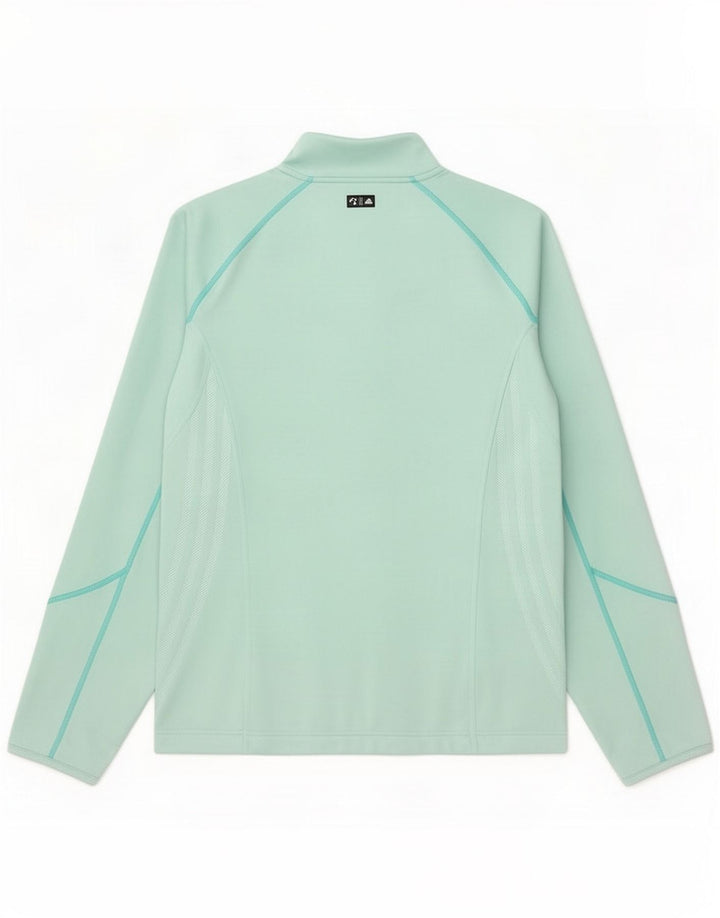 Adidas Giacca da tuta da donna UK 14 Medium Turchese Poliestere