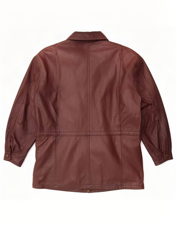 Montes Mens Leather Jacket UK 44 2XL Brown