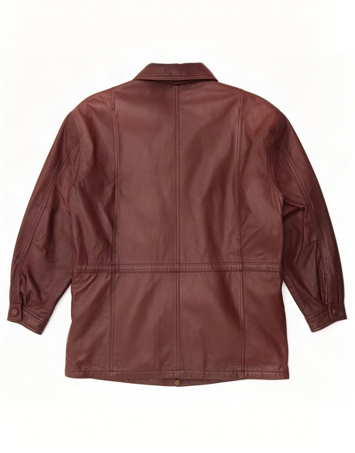 Montes Mens Leather Jacket UK 44 2XL Brown