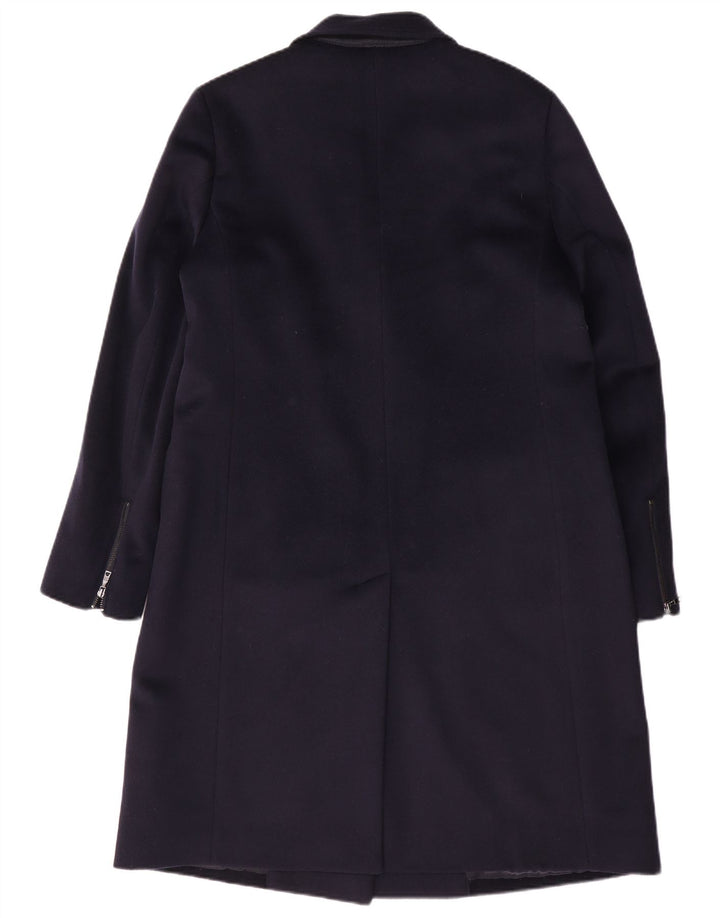 Jaeger Dame Oversized Double Breasted Coat UK 10 Small Navy Blue Wool