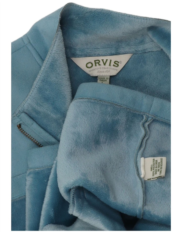 ORVIS Mens Fleece Gilet UK 40 Large Blue Polyester