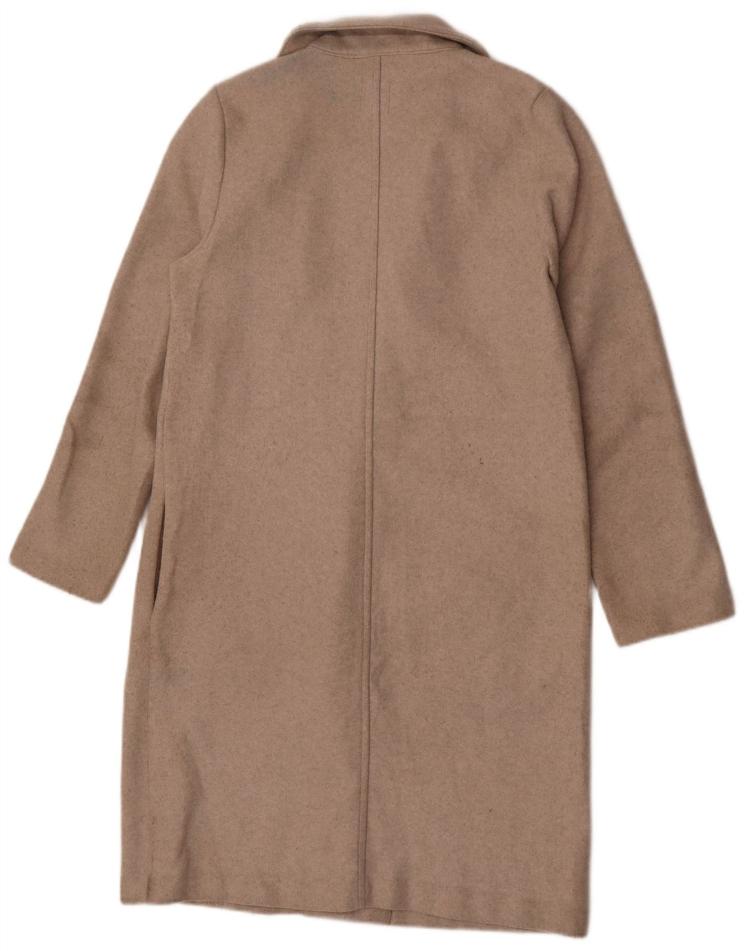 Zara Womens Overcoat UK 12 Medium Beige Polyester