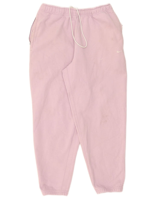 Nike Womens Trening Pantaloni Joggeri UK 12 Medium Pink Bumbac