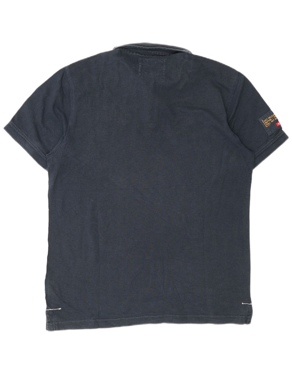 Aviazione Navale Herre grafisk poloshirt XL marineblå bomuld