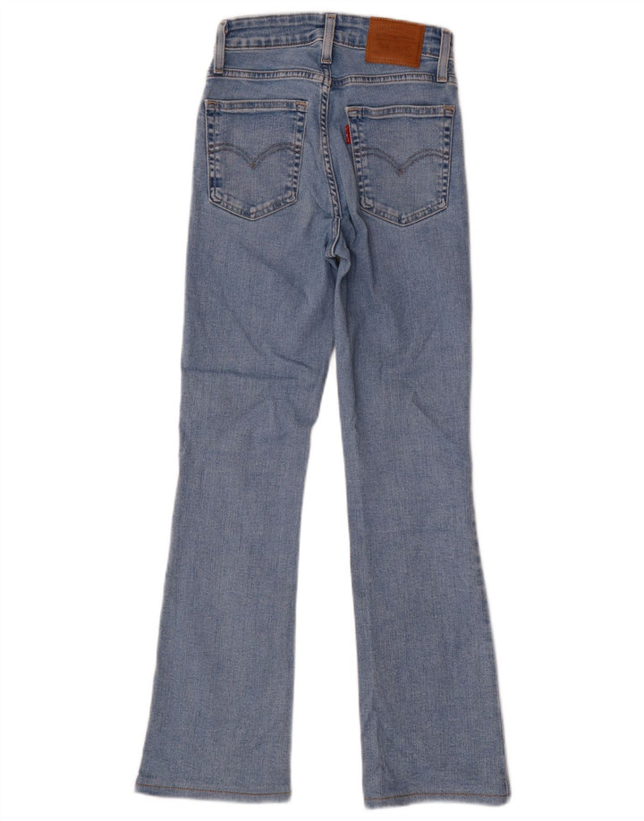 Levi's Womens 725 High Rise Bootcut Jeans W24 L28 Blue Cotton