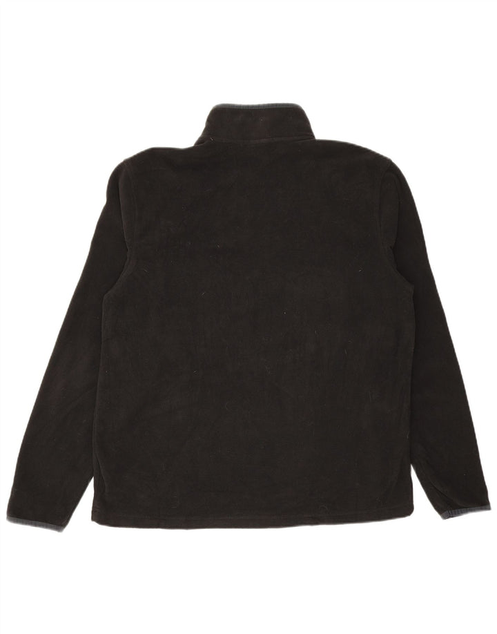 STARTER Mens Zip Neck Fleece Jumper UK 38/40 Medium Black Polyester
