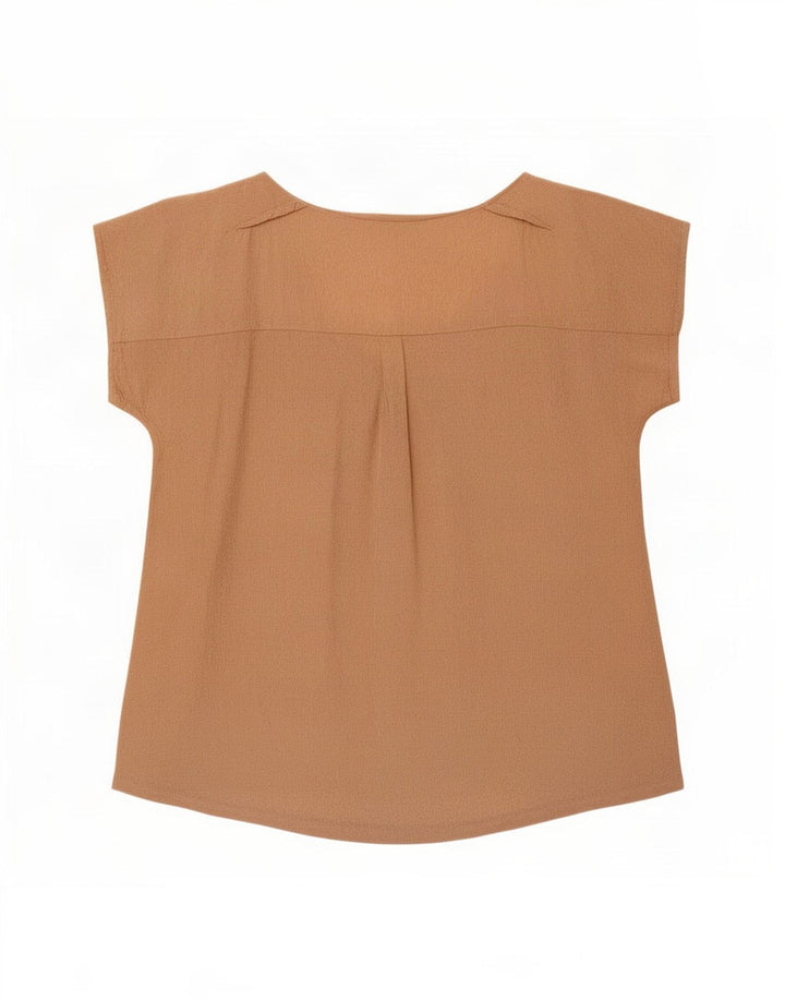 Zara Damen Bluse Top UK 14 Medium Beige