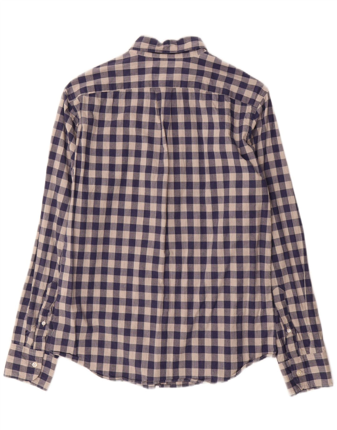 J. CREW Slim-Hemd für Herren, Größe S, marineblau, Gingham-Baumwolle