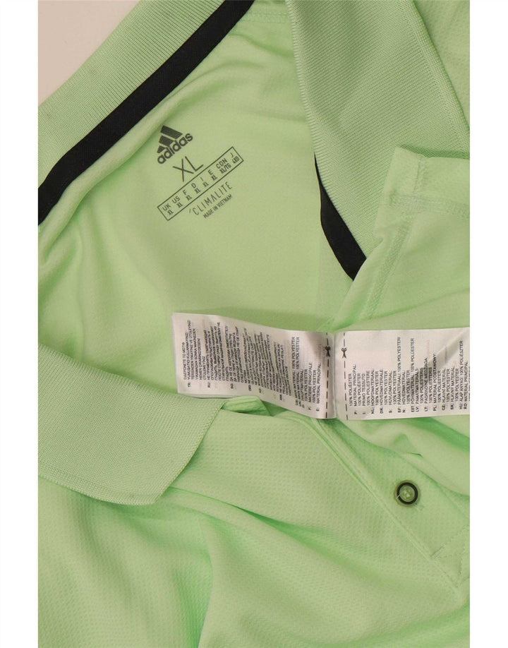 Adidas Mens Climalite Polo Shirt XL Green Polyester