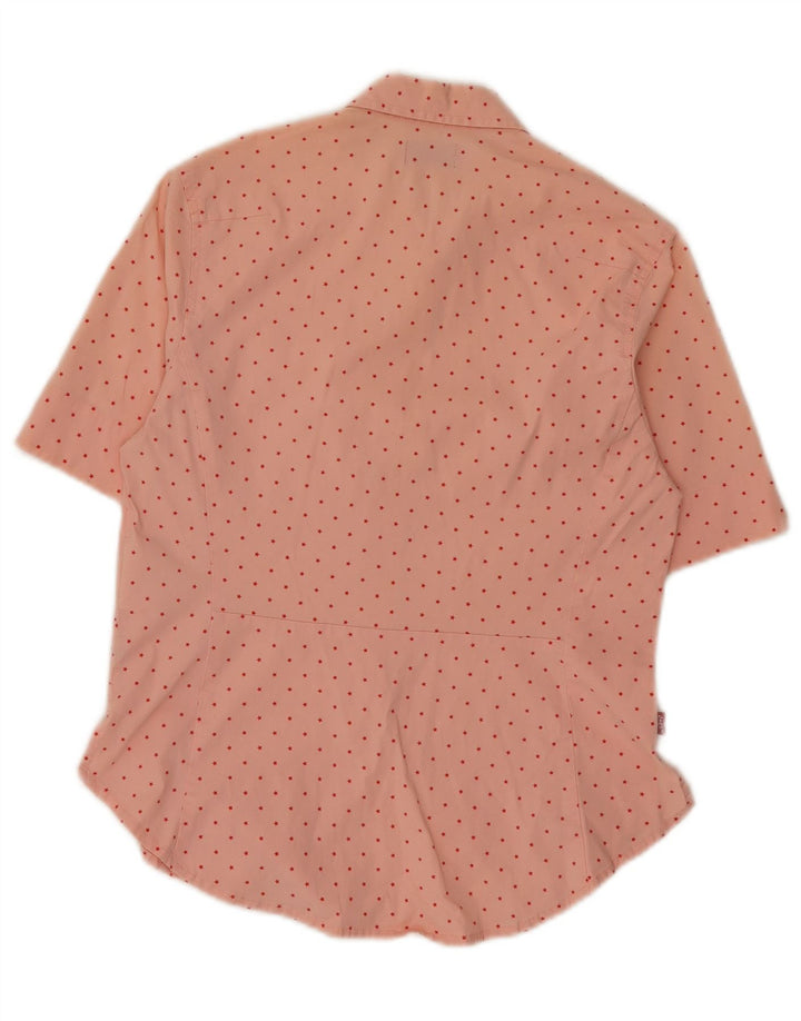 Levi's Womens Abstract Pattern Shirt UK 10 Small Pink Cotton