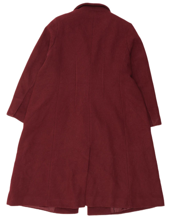 Marks & Spencer Abrigo cruzado para mujer UK 20 2XL Poliéster burdeos