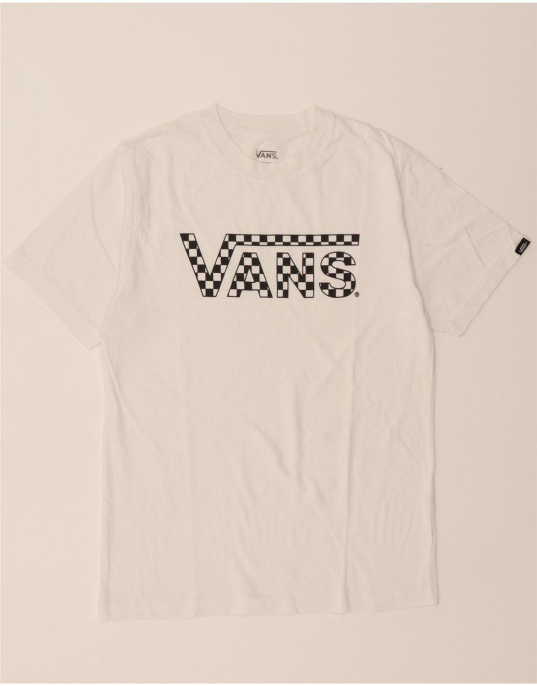 VANS Womens Graphic T-Shirt Top UK 12 Medium White Cotton Vintage Vans and Second-Hand Vans from Messina Hembry 