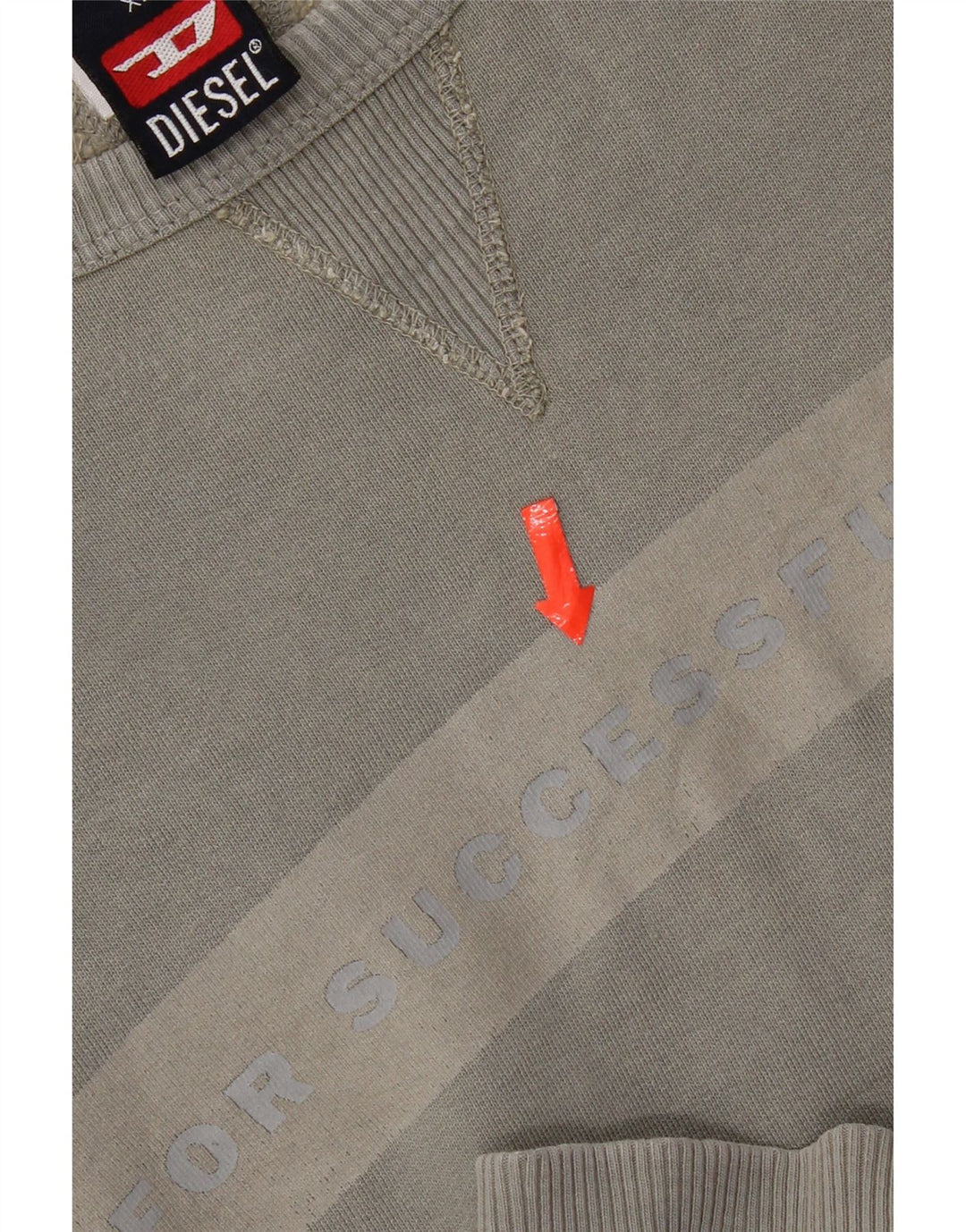 Felpa grafica da uomo Diesel Maglione XL Grigio