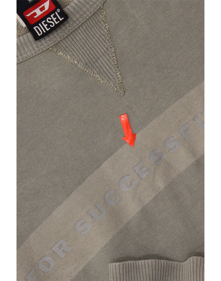 Felpa grafica da uomo Diesel Maglione XL Grigio