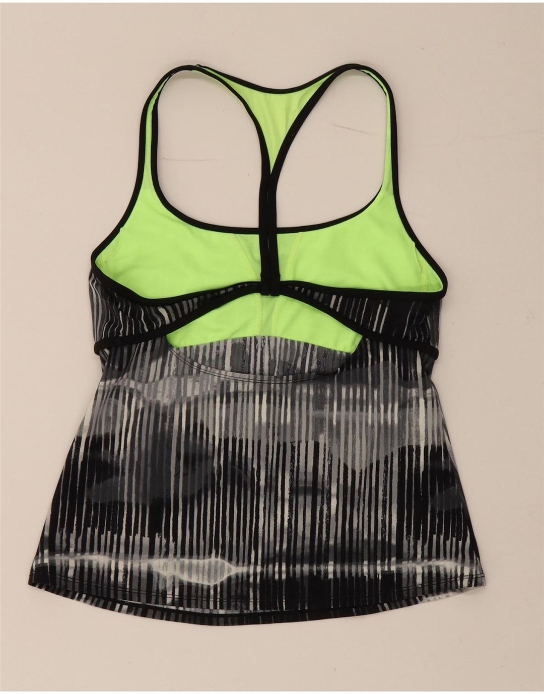 Canotta Nike da donna UK 14 grande in poliammide a righe nere