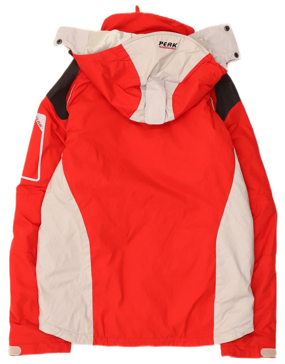 Giacca da sci con cappuccio da uomo Peak Performance UK 38 Medium Red Colourblock