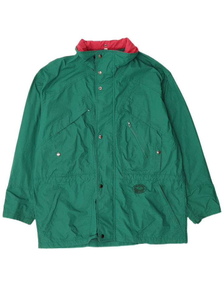 Vintage Mens Windbreaker Jacket UK 42 XL Green Polyester