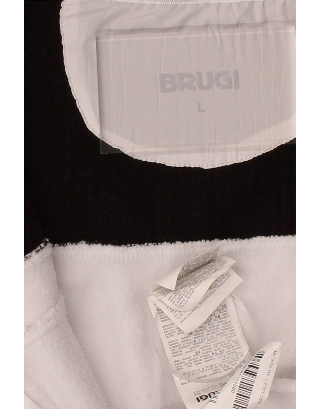BRUGI Womens Fleece Jacket UK 16 Large White Colourblock Polyester Vintage Brugi and Second-Hand Brugi from Messina Hembry 