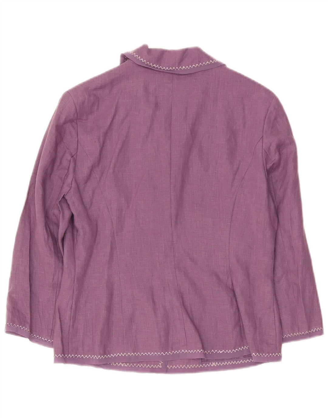 Laura Ashley Womens 3 Button Blazer Jacket UK 8 Small Purple Linen