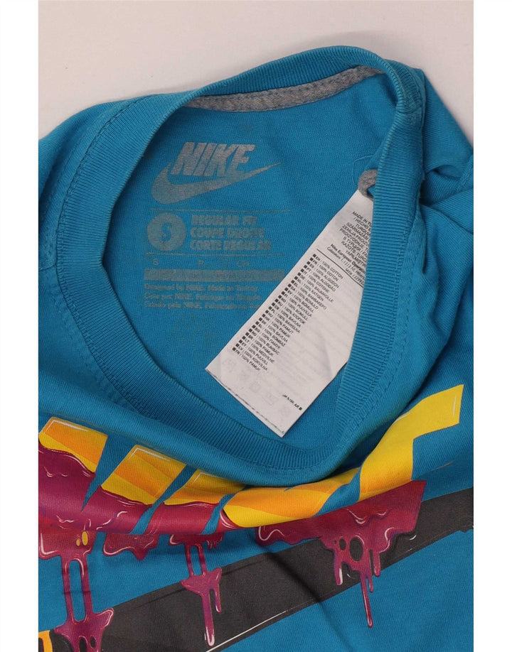 Nike Mens Regular Fit Graphic T-Shirt Top Small Blue Cotton