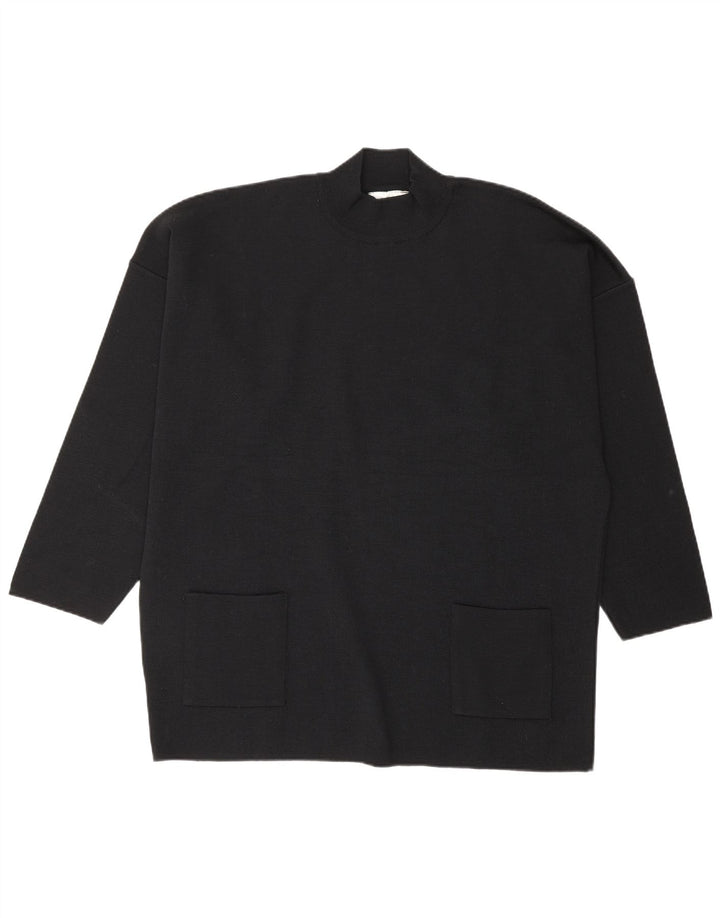 Arnaud & Thierry Gillier Womens Turtle Neck Jumper Sweater UK 14 Medium Bla