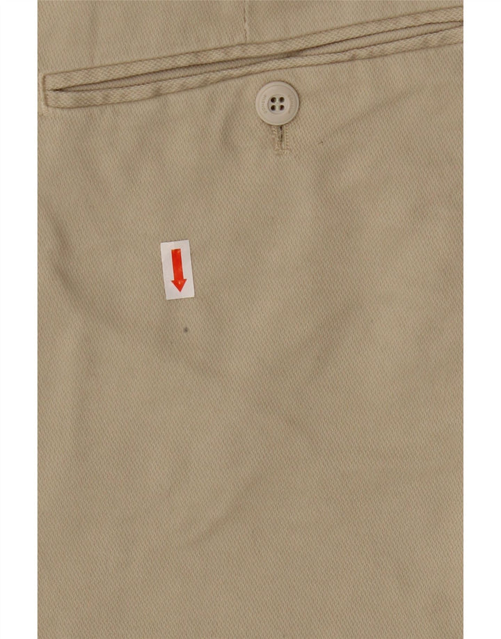 Dondup Mens Slim Chino Trousers W34 L33 Beige Modal