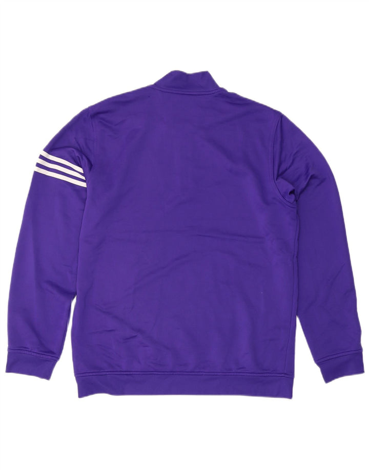 ADIDAS Herre Climalite Sweatshirt med lynlås, stor lilla polyester