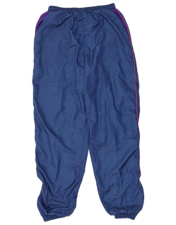 Vintage Mens Tracksuit Trousers Joggers Large Navy Blue Polyester