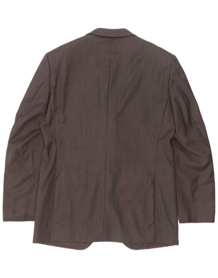 Marks & Spencer Herren-Blazer mit 2 Knöpfen, UK 40, mittelgrau, Nadelstreifen