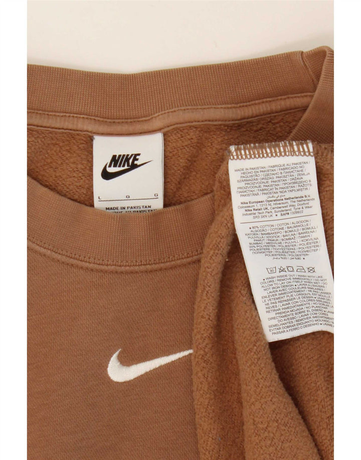 Nike - Sudadera extragrande para mujer, talla 40, talla grande, algodón marrón