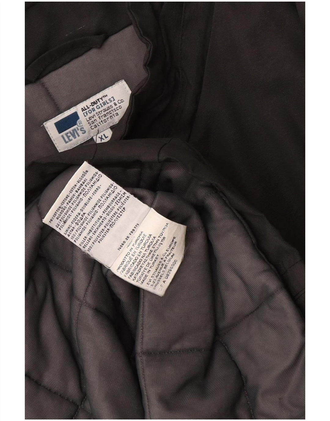 Cappotto giacca a vento da donna Levi's UK 18 XL cotone grigio