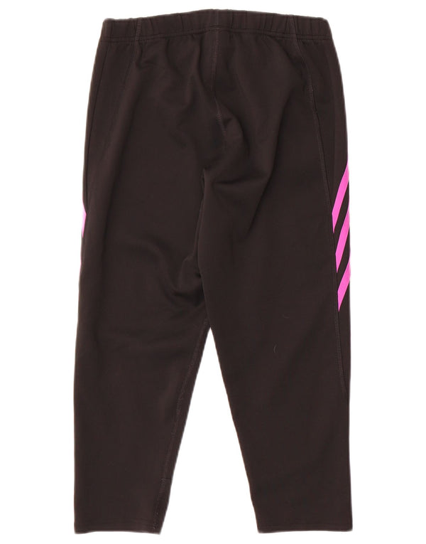 Adidas Damen Crop Trainingshose UK 12/14 Mittelschwarzes Polyester
