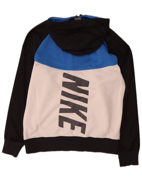 Nike Sudadera con capucha y cremallera gráfica para hombre, talla grande, algodón multicolor con bloques de color