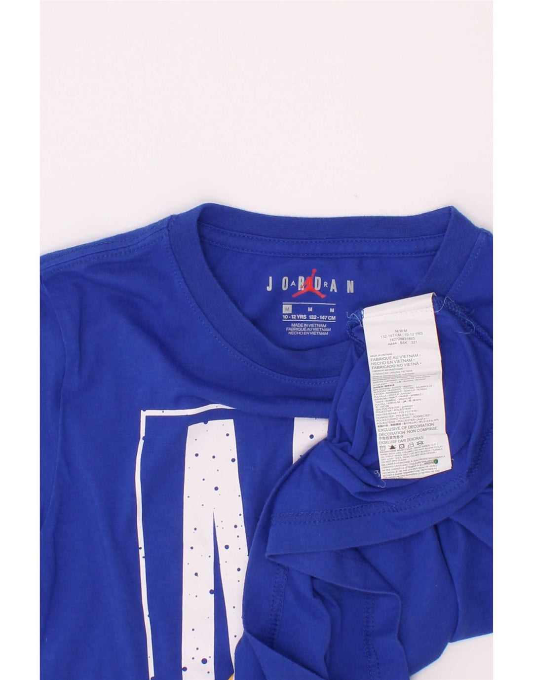 Jordan drenge grafisk t-shirt top 10-11 år medium blå bomuld
