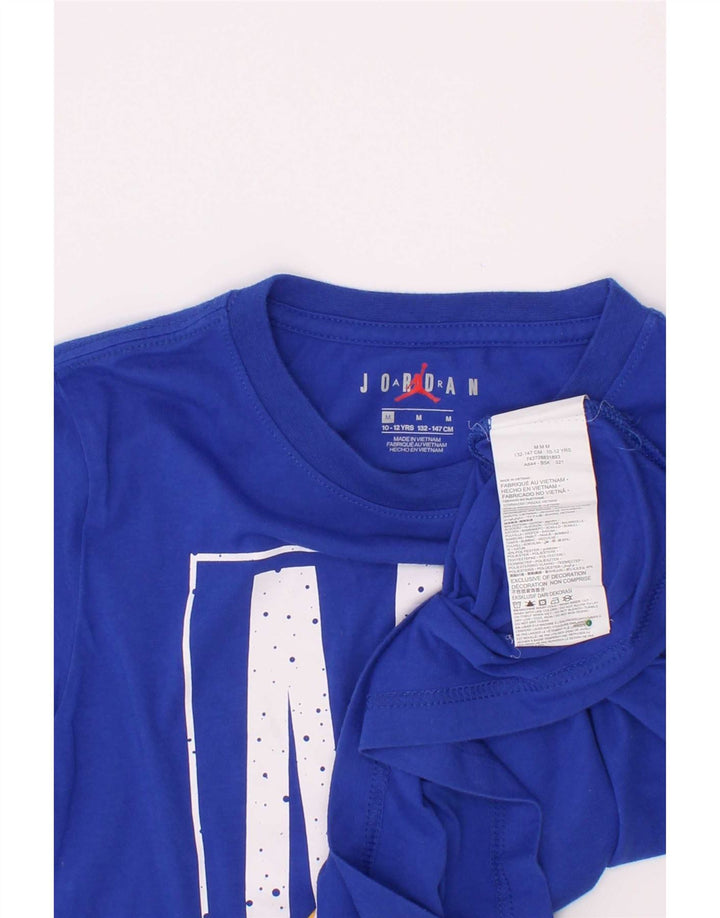 Jordan drenge grafisk t-shirt top 10-11 år medium blå bomuld