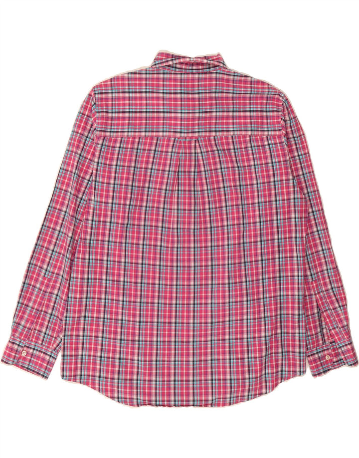 CHAPS Mens Shirt Large Pink Check Cotton Vintage Chaps and Second-Hand Chaps from Messina Hembry 