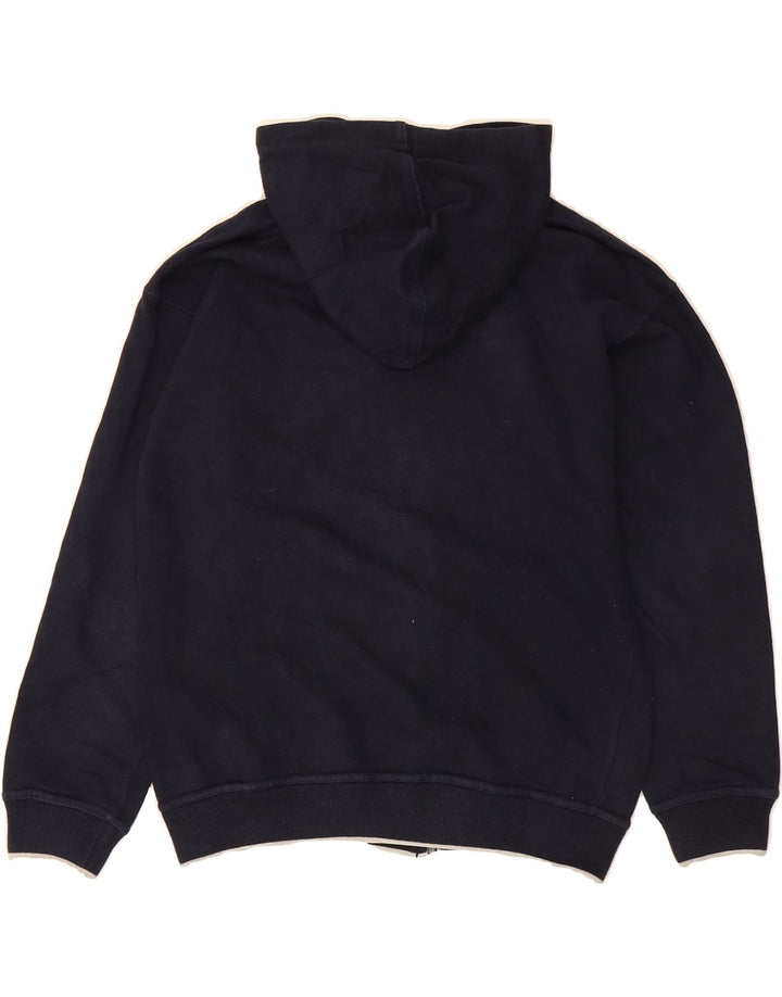 ASICS Boys Zip Hoodie Sweater 9-10 Years Navy Blue Cotton Vintage Asics and Second-Hand Asics from Messina Hembry 