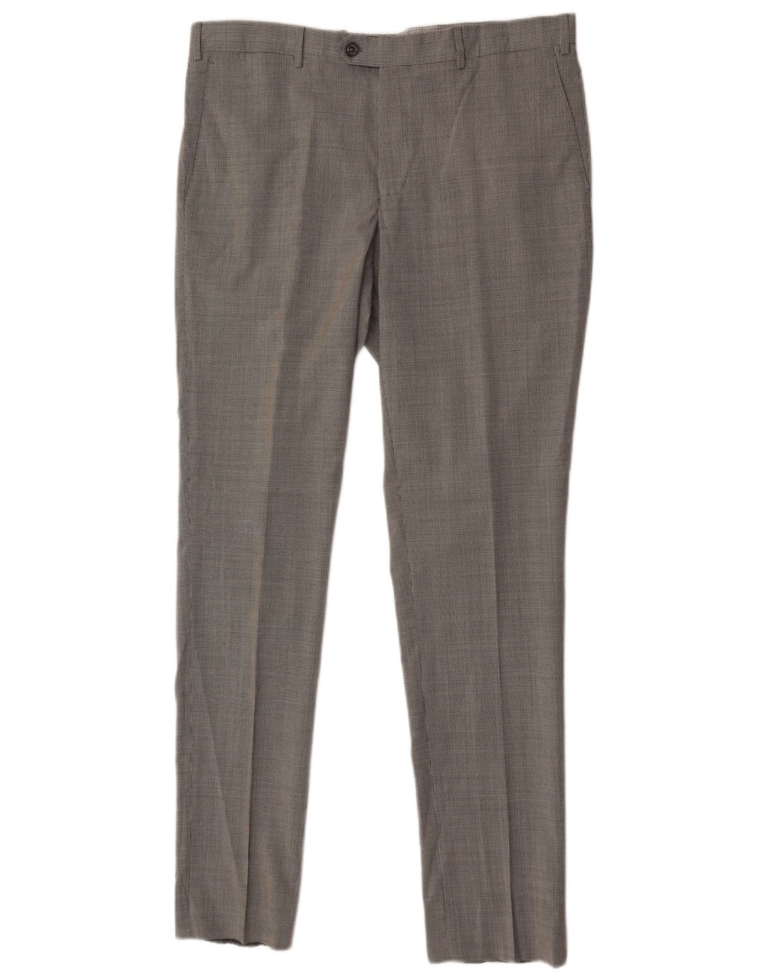 Massimo Dutti Mens Casual Trousers EU 44 Large W34 L33 Black Houndstooth