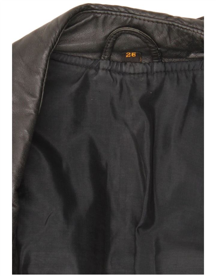 Vintage męska kurtka skórzana bomber UK 42 XL czarna