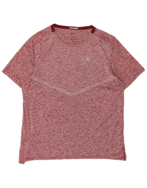 Nike Herren T-Shirt Top Medium Burgunderrot meliert