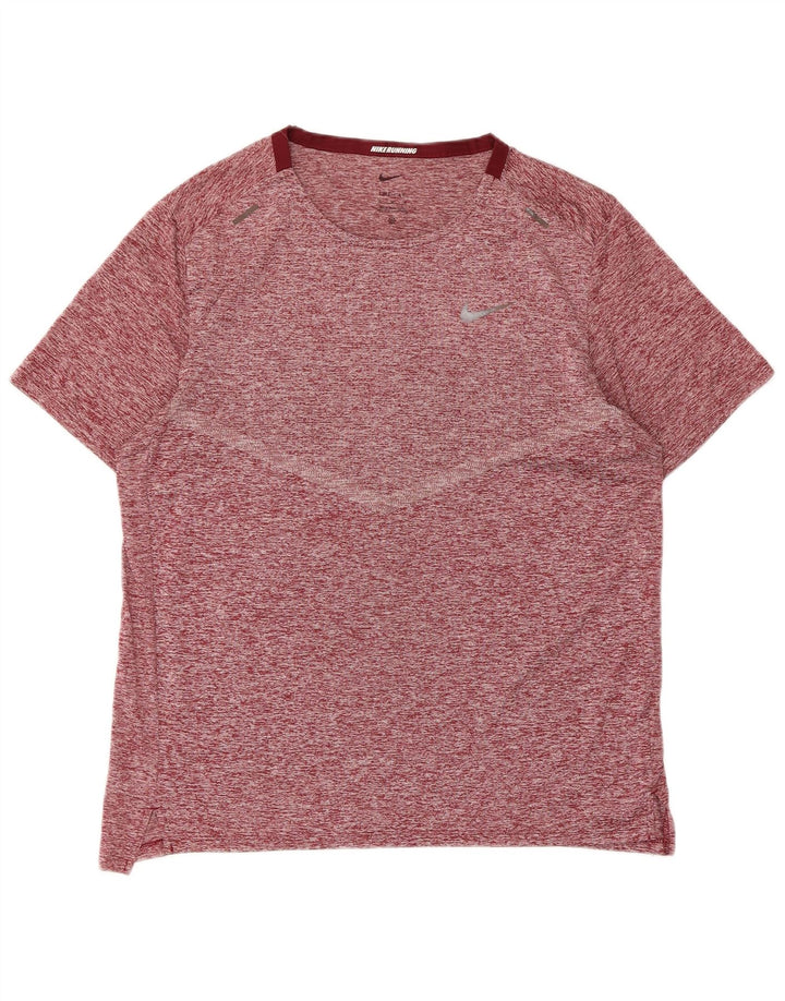 Nike Herren T-Shirt Top Medium Burgunderrot meliert