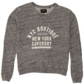 Superdry Womens Graphic Sweatshirt Jumper UK 10 Small Grey Flecked