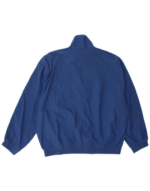 Oasis Mens Graphic Tracksuit Top Jacket IT 50 Medium Blue Polyamide
