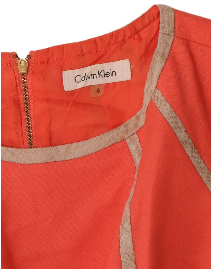 Damska sukienka bez rękawów Calvin Klein US 6, średnia pomarańcza
